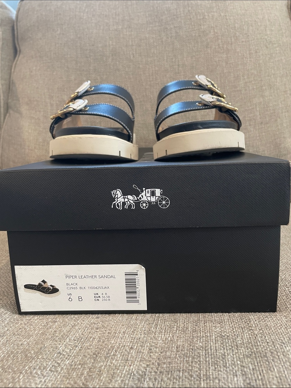 Coach Piper Leather Sandal - Picture 2 of 14